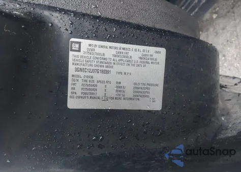 2007 Chevrolet Avalanche 1500 Lt z USA, uszkodzony, nr VIN 3GNEC12J97G180391